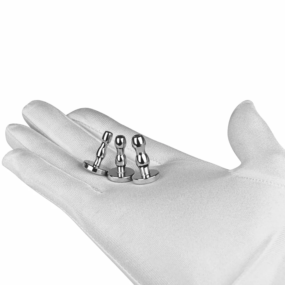 Set Dilatatori Uretrali Acciaio Inox, Dilatatore Uretrale Base Sicura, Plug Penieno Metallo, Giocattolo Sessuale SM Uomo 3pcs