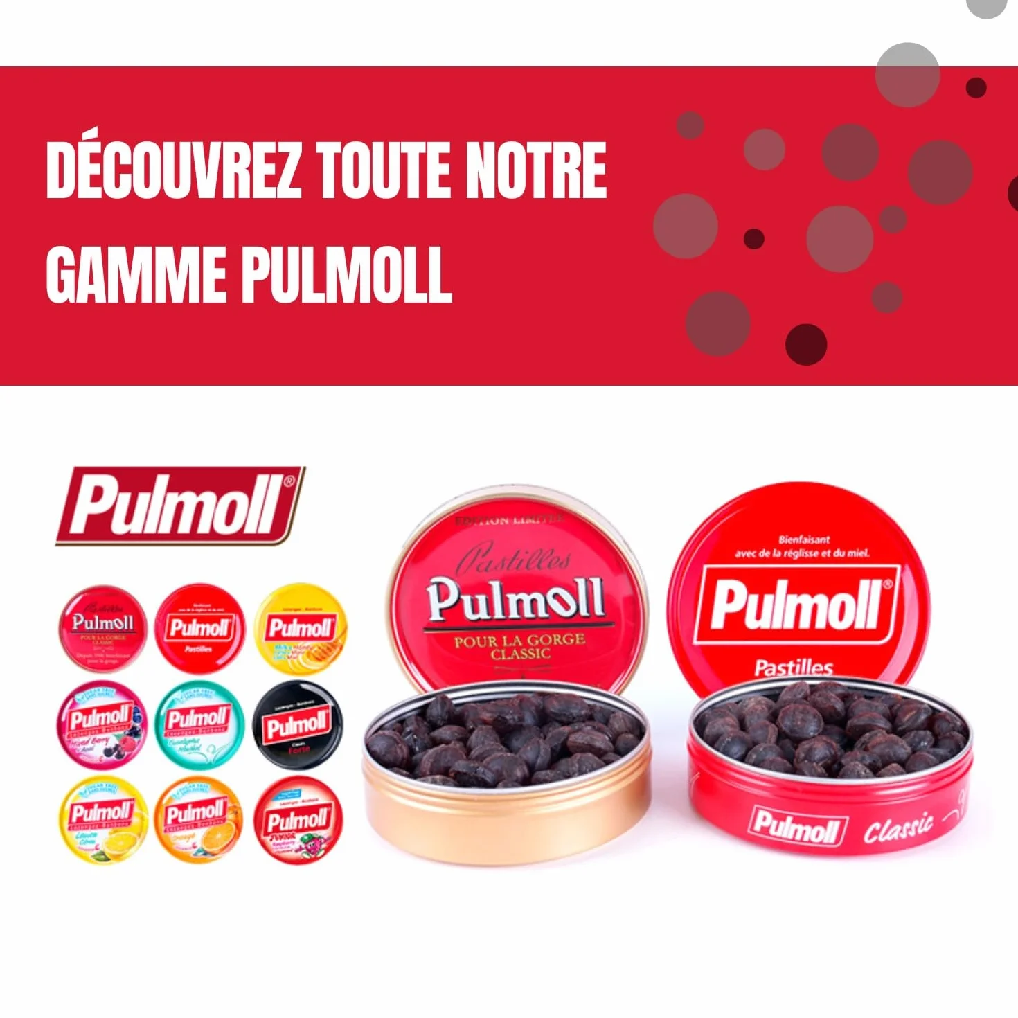Pulmoll Vassoio da 10 scatole Formato economico Classico