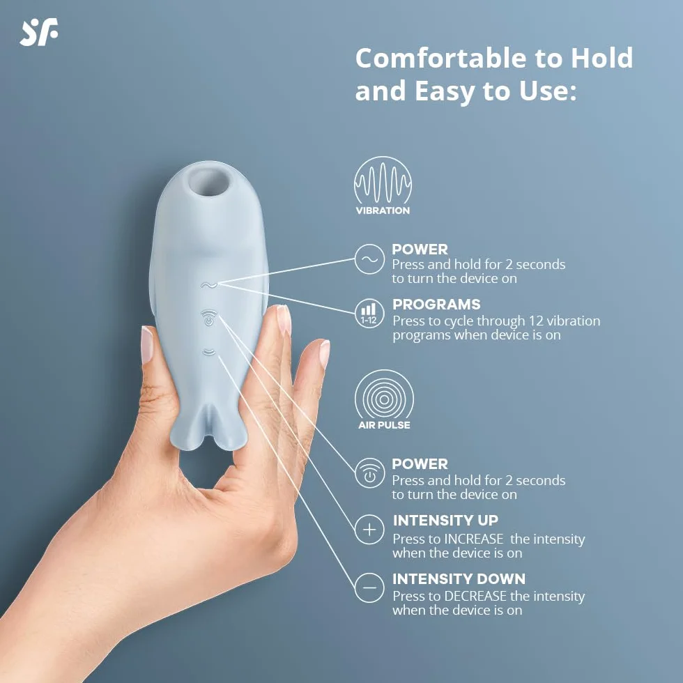 Satisfyer Seal You Soon | Vibratori Air Pulse | Doppia Stimolazione | Sex Toys Femme étanche (IPX7) | Silicone Medico e ricaricabile | 11 cm Voyage Clitoridienne Sex Toy