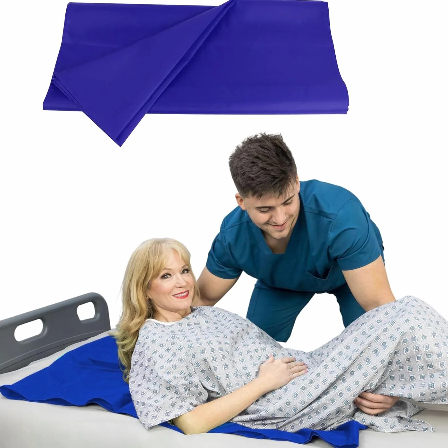 Telo Scivolante per Anziani 115x75 cm Poliestere Antiscivolo