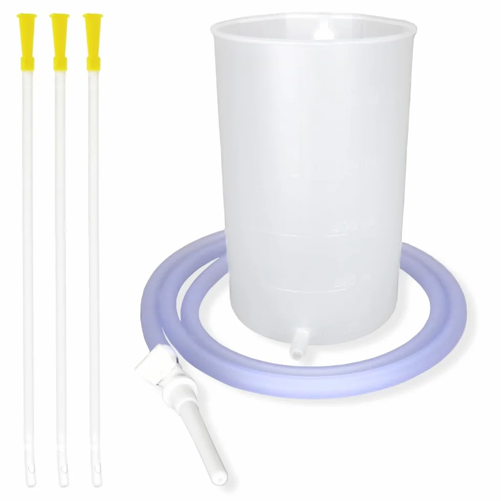 Dr. Wunder Darmeinlauf-Set 1 litro con 2 x tubo intestinale: set completo di irrigatore senza BPA - per lavaggio intestinale con acqua, caffè o tè - Include istruzioni (lingua italiana non garantita)