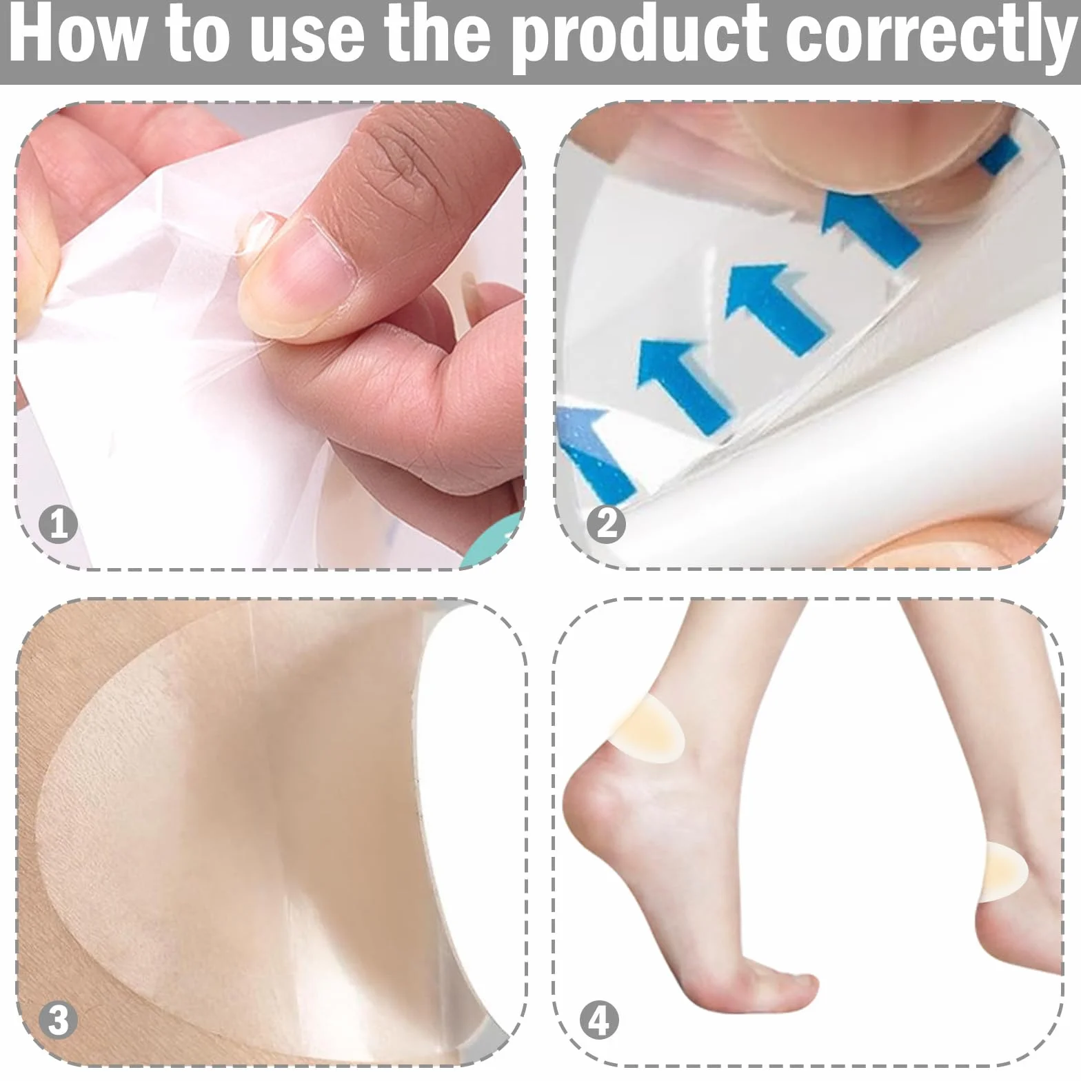 Cerotti per Vesciche Piedi, 24 Pezzi Cerotti Vesciche Talloni, Anti Vesciche per Scarpe Gel, Invisibilità Anti Vesciche Piedi, Adatto per Prevenzione Delle Vesciche del Piede Anti-Frizione del Tallone