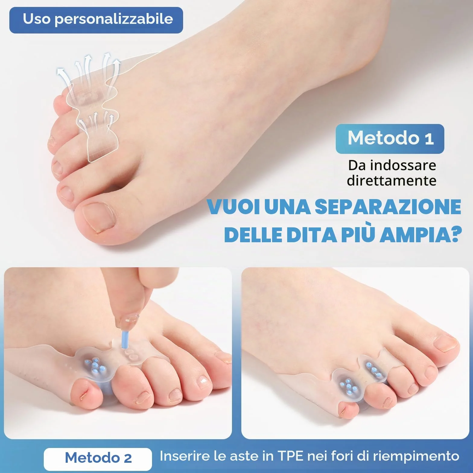 Correttore alluce valgo protezione mignolo raddrizzatore dita arricciate storte separatori dita sovrapposte sollievo dolore
