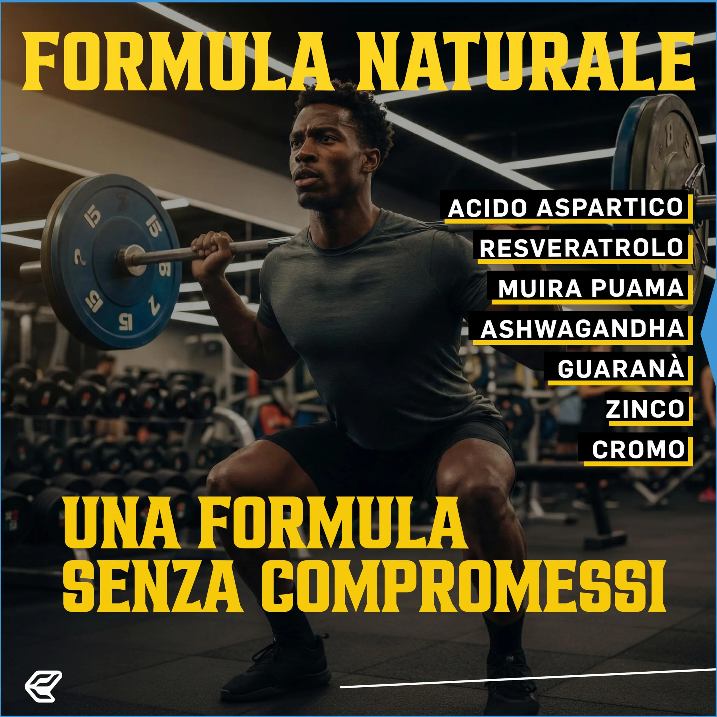 Italian Elite® Testo Complex 120 caps Maca 8000mg. Tribulus, Fieno Greco, Zinco, Arginina, Ashwagandha, Vitamine e Minerali