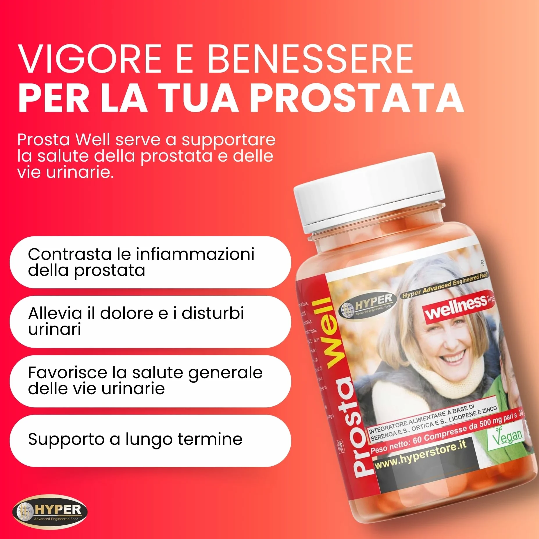 Integratore Prostata Serenoa Repens Saw Palmetto Ortica Licopene 60 Compresse
