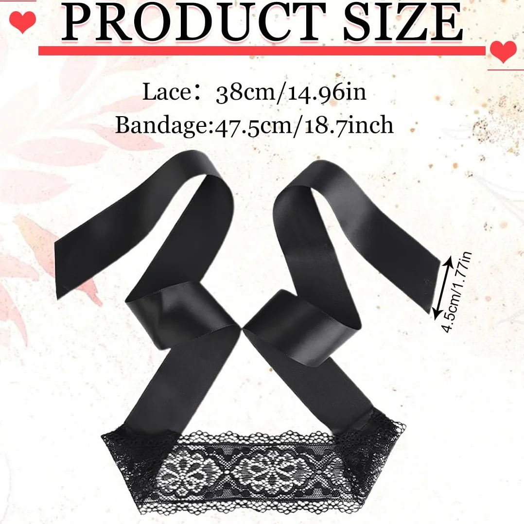 Mascherine per Occhi 4 Pezzi Maschera Dormire Morbide Pizzo Coppie