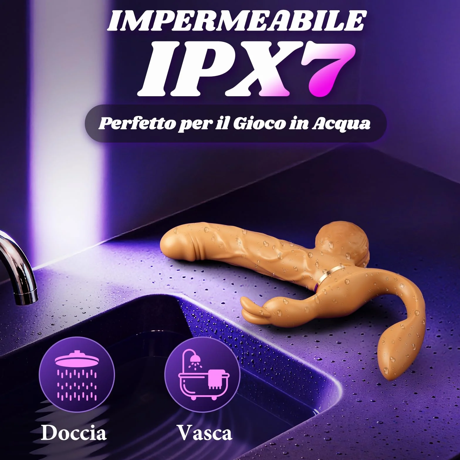 Sex Toys Vibratoreper Donna Professionale Clitoride - Strapon Dildo Anale Stimolatore Clitoride Femminile con Spinta e Vibrazione Pene Vibratore Realistico Sexy Toys Sessuali per Donna Coppie Lesbiche