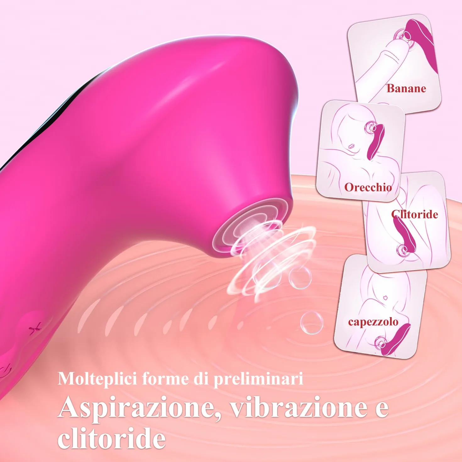 Vibratoreper Donna Professionale Clitoride,Succhia clotoride per donna vibratore clitoride Sexytoysys Donna Coppia 10 Succhiare Modalità Vibratoriper donne Wireless stimolatore clitoride (Xq03-rosso)