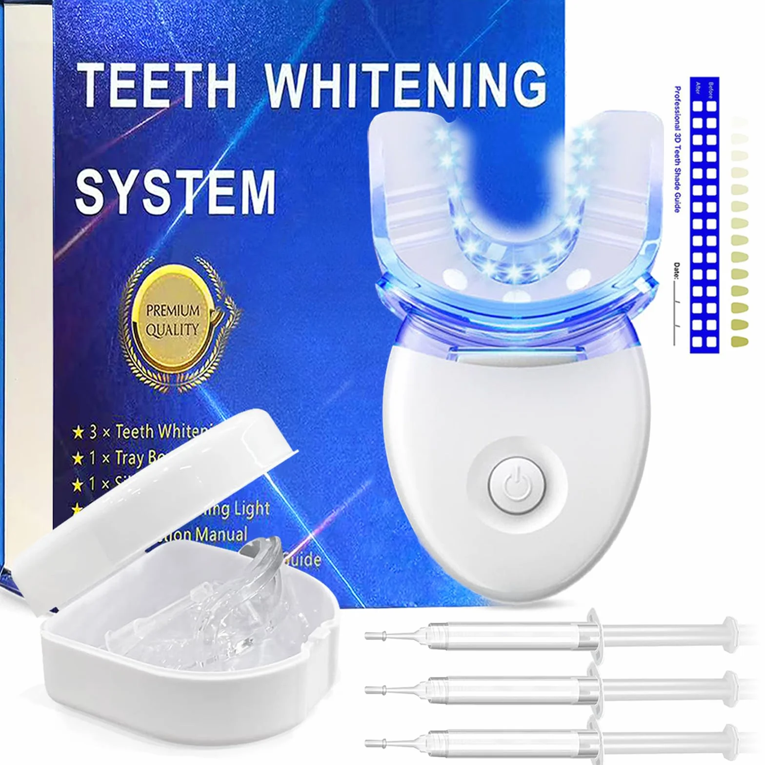 Kit Sbiancante Denti Professionale con Lampada Dentale Whitening e Gel Sbiancamento