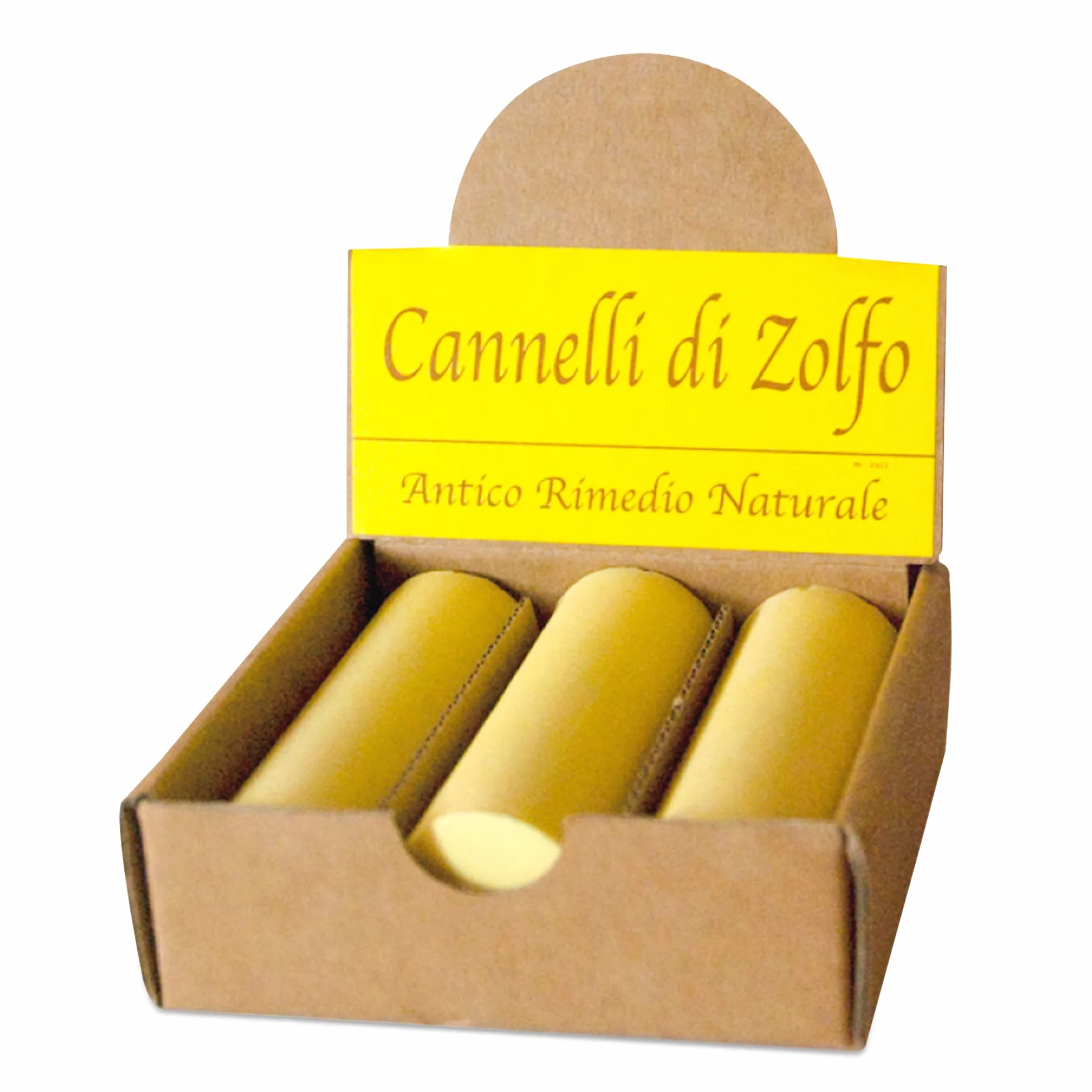 Cannelli di Zolfo Confezione 3 Pezzi Antico Rimedio Alternativo per Fastidi Muscolari, Contusioni