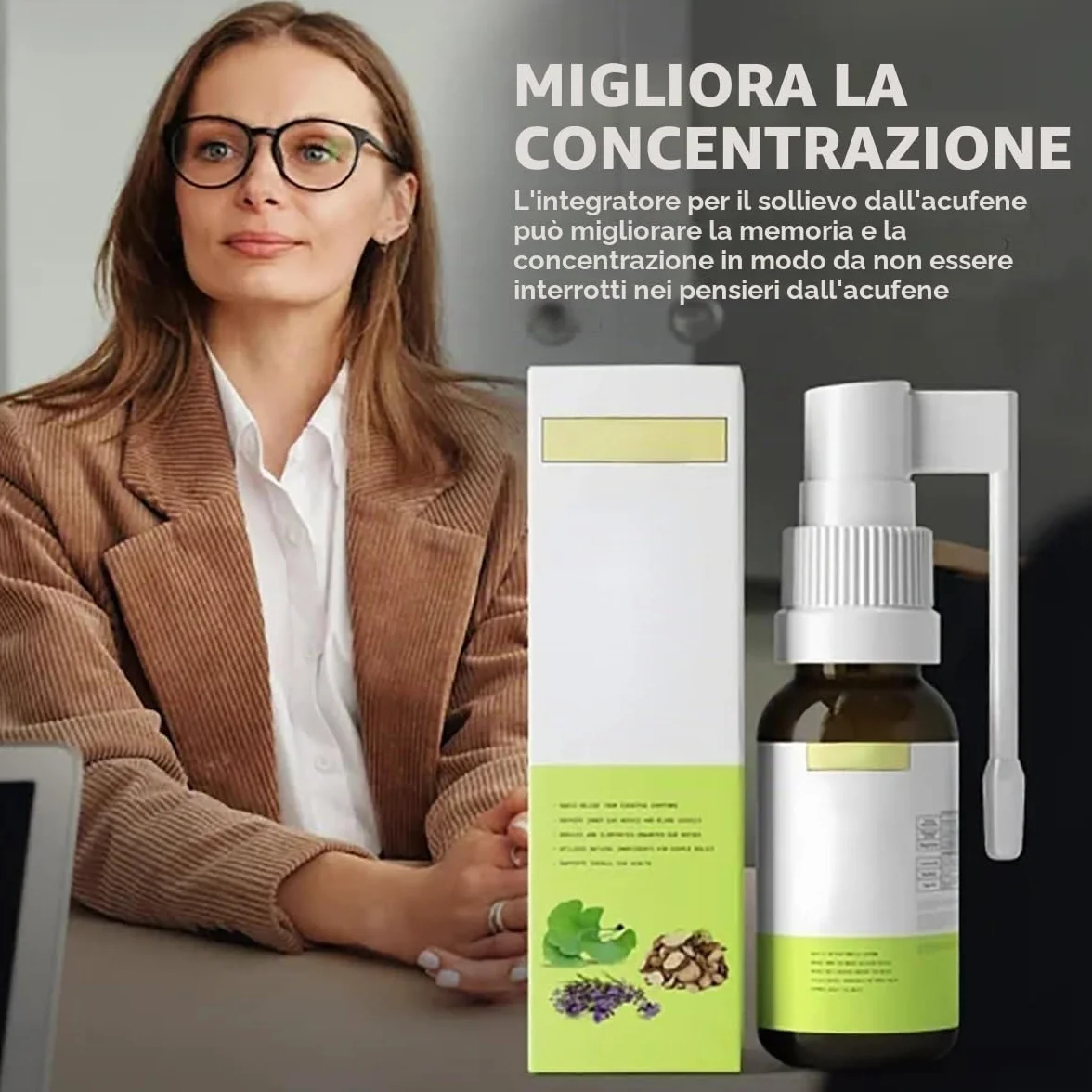 Spray per sollievo da acufene 2 pezzi