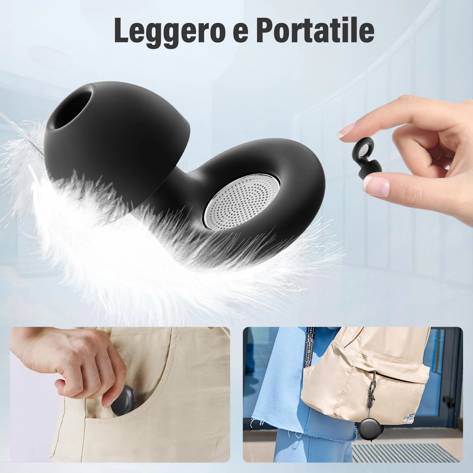 2026 Nuovo Tappi Orecchie Dormire, Antirumore Quiet Silicone Auricolari, 45dB Protezione dell'udito, Concerti/Aerei/Sleep/Viaggiare, Riutilizzabile Earplugs con 8 Punte (XS/S/M/L) e Custodia - Nero