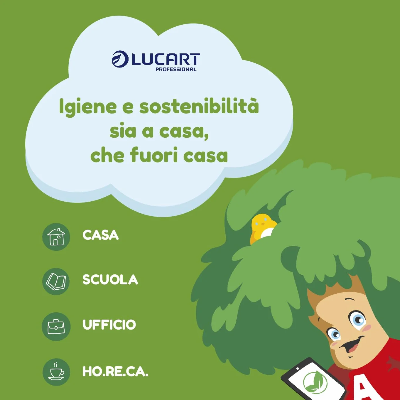 Lucart Professional Carta Igienica Ecologica 6 Rotoli Jumbo 2 Veli 100% Riciclata FSC Recycled Bianco