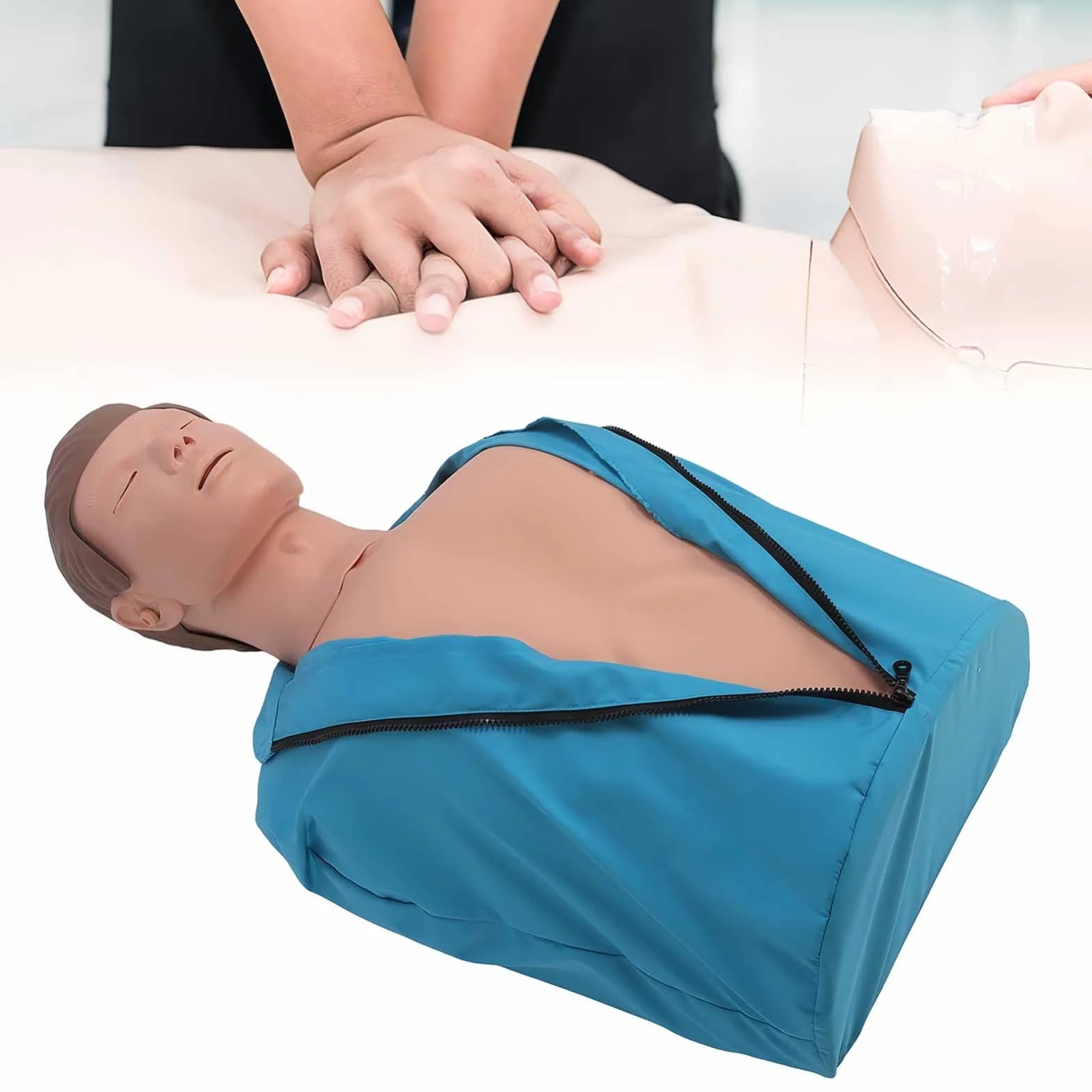 ELZEM Manichino RCP Adulti Mezzo Busto Gomma Addestramento Primo Soccorso Rianimazione Cardiopolmonare
