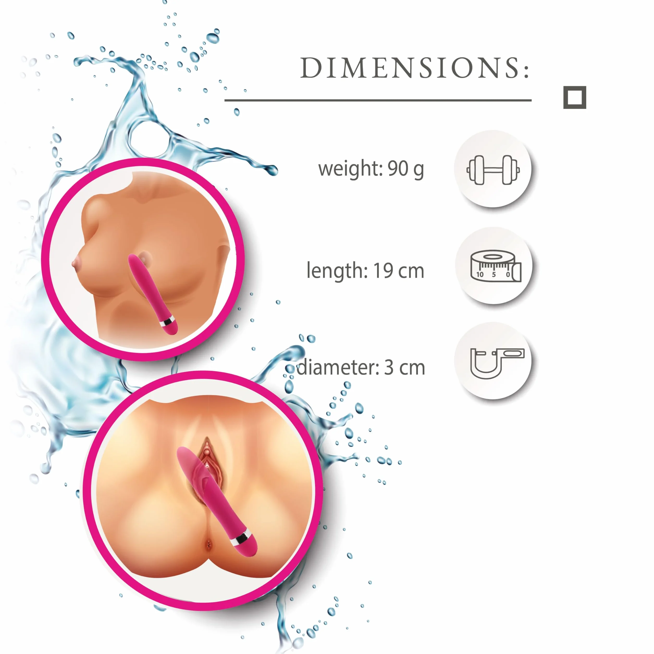 Vibratori classici Vibrazione per donna 19 cm/3 cm Sex toys multivelocità per coppia e singolo vibratore rosa Vibratore classico vibratore silenzioso donna FOPS W108