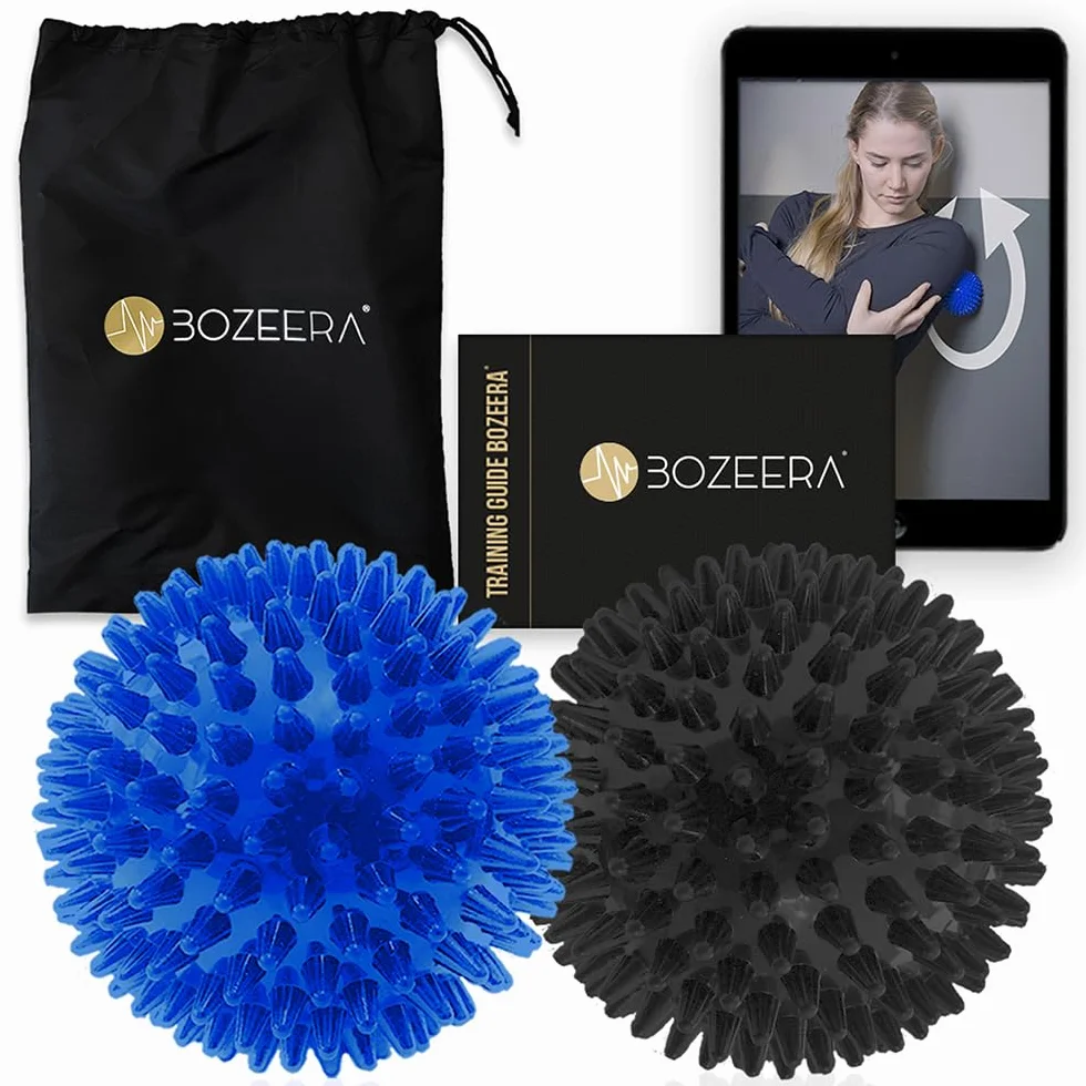 [PALLINA MASSAGGIO PIEDE – SET DI 2] 2x Pallina Massaggio Muscolare Plantare e Cosi Via – Palline Massaggio Piedi Duro e Medio – Palline de Massaggio con Video (Italiana), Libretto e Borsa – Premium