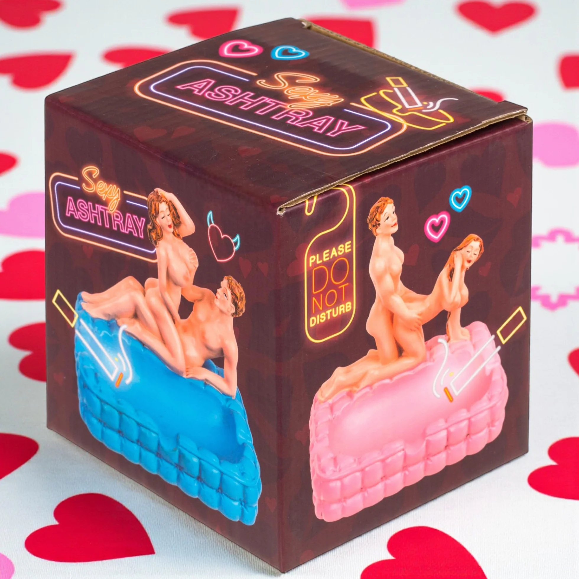 MIJOMA Posacenere erotico in poliresina, accessorio decorativo divertente per adulti, 10,5 x 9,5 x 10 cm, ideale per cantine, addii al celibato e aree fumatori (rosa)