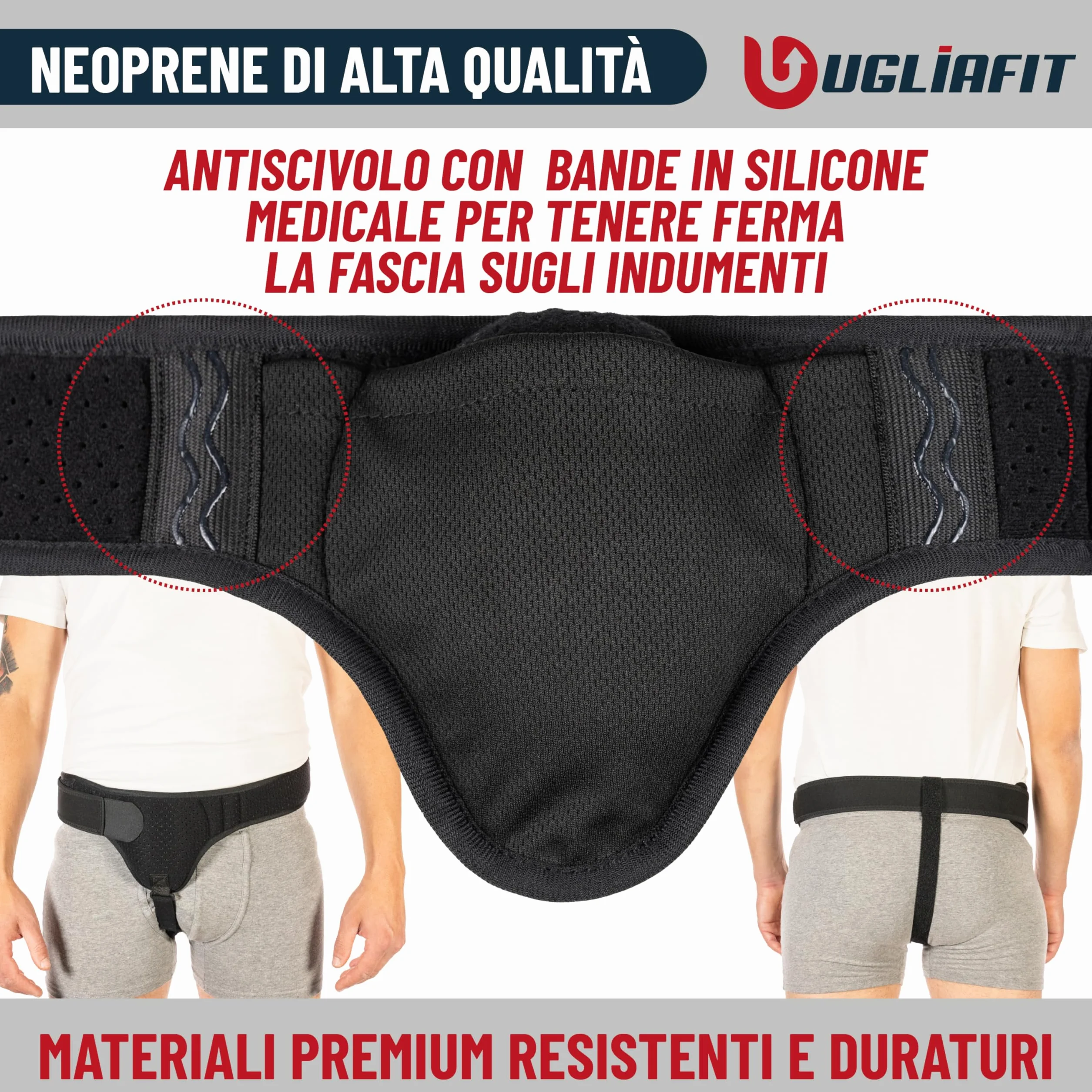 Slip Ernia Inguinale Uomo e Donna Panciera Maschile Regolabile e Flessibile Mutande Per Ernia Inguinale Uomo