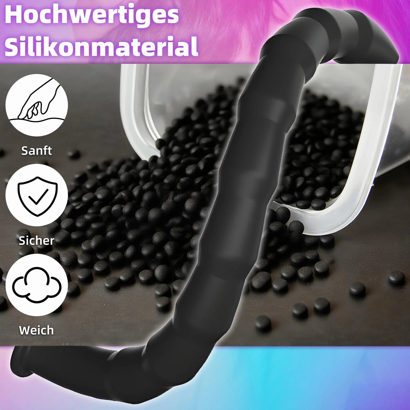 Set 5 Dilatatori per Pene in Silicone Cavo Antiscivolo Plug Uretrale Stimolazione Prostata Giocattoli Sessuali BDSM