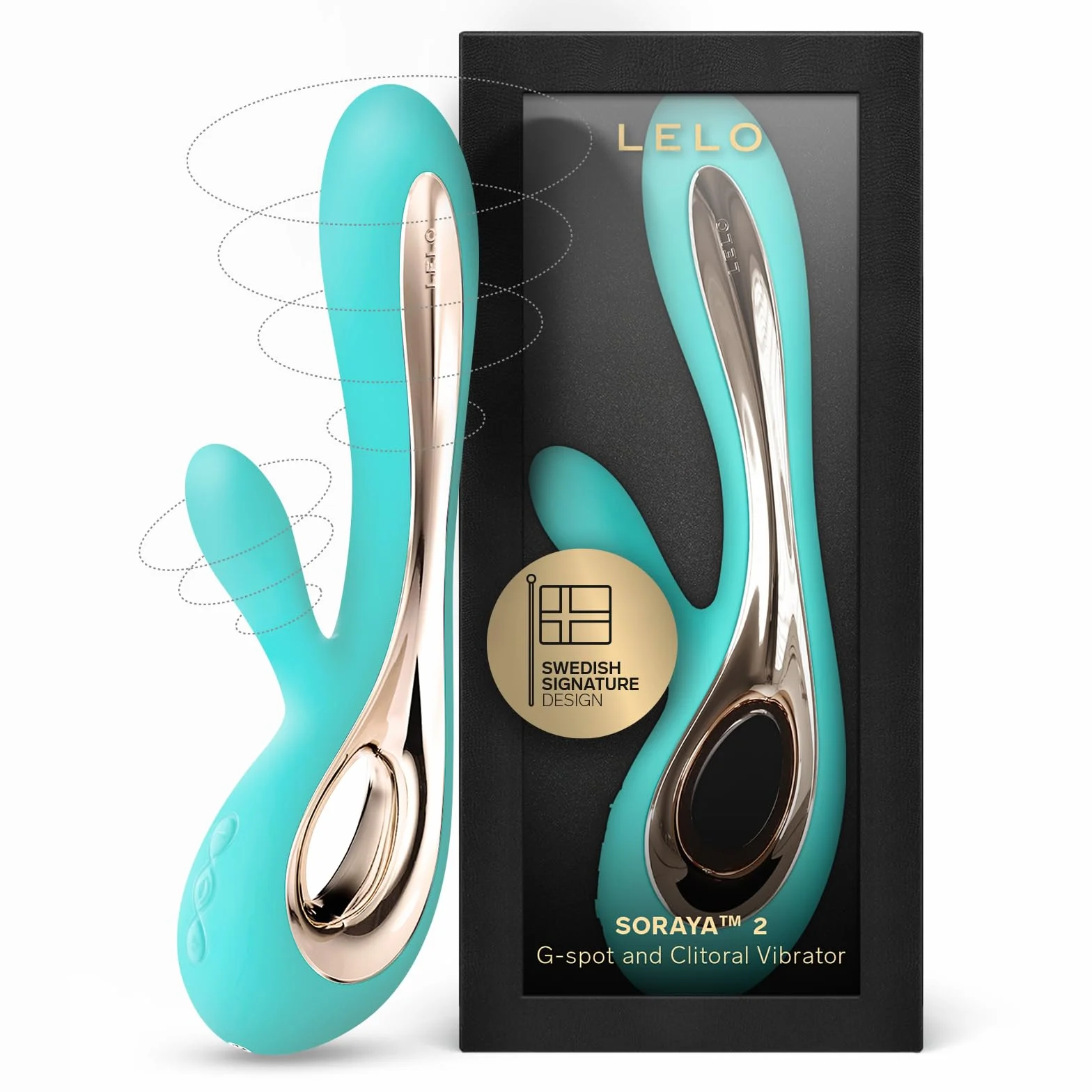 LELO SORAYA 2 Vibratore Rabbit per il Punto G e il Clitoride, Impermeabile e Wireless, Vibratore Donna con Stimolatore Clitorideo Femminile, Sex Toys per Donne, Vibratori Femminili, Aqua