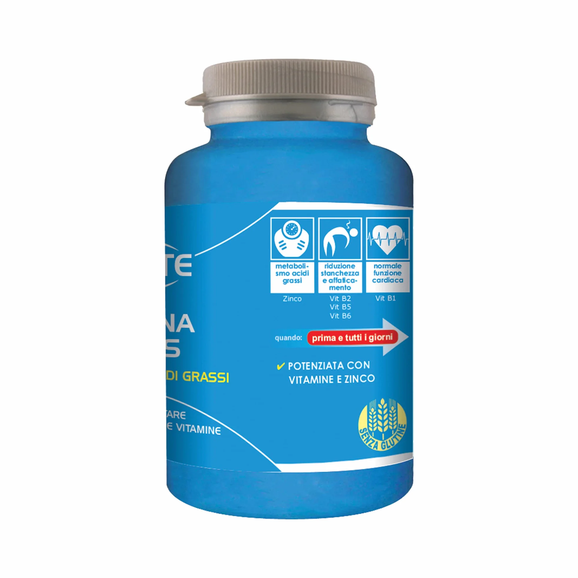 Ultimate Italia Carnitina Fitness 120 capsule integratore alimentare acetyl carnitina vitamine zinco senza glutine lattosio