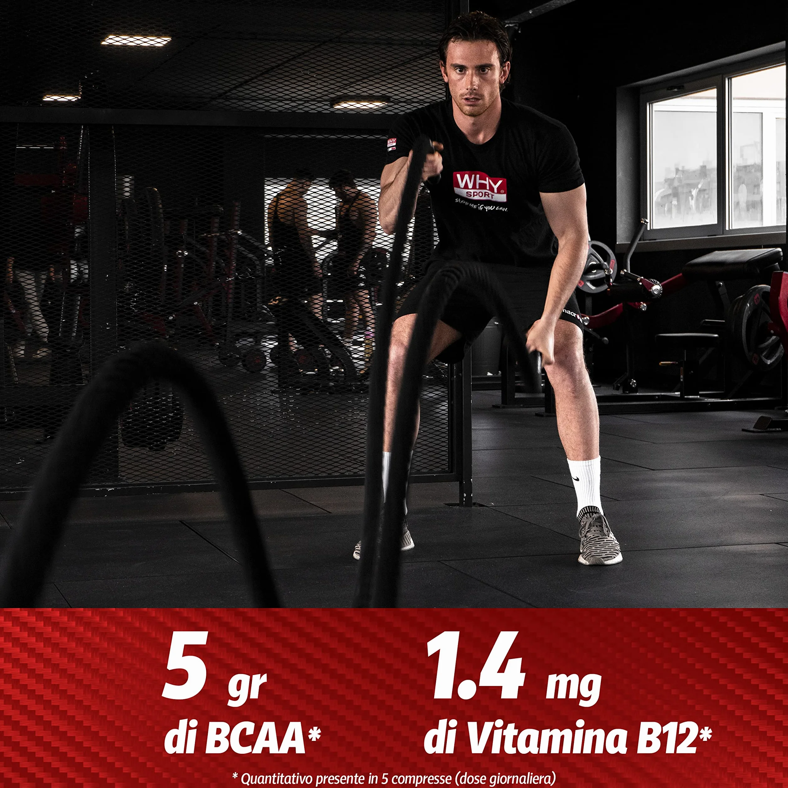 WHY SPORT ESSENZIALI 1300 - Aminoacidi Essenziali con Vitamina B6 e Glutammina - 200 Compresse