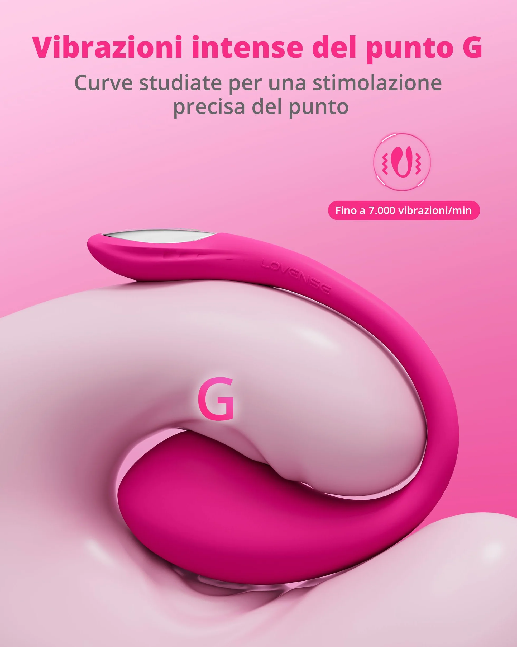 LOVENSE Lush 4 Vibrazione del punto G telecomandata per donne, giocattolo sessuale per adulti con coda luminosa a LED, vibrazione per donne con applicazione