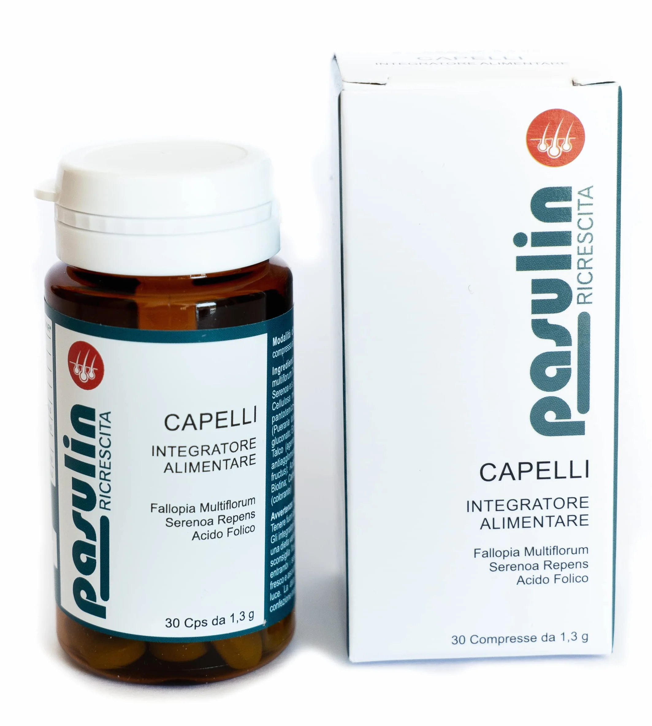 Pasulin Integratore Anticaduta Naturale per Capelli Uomo con Serenoa Repens e Biotina, 30 Compresse