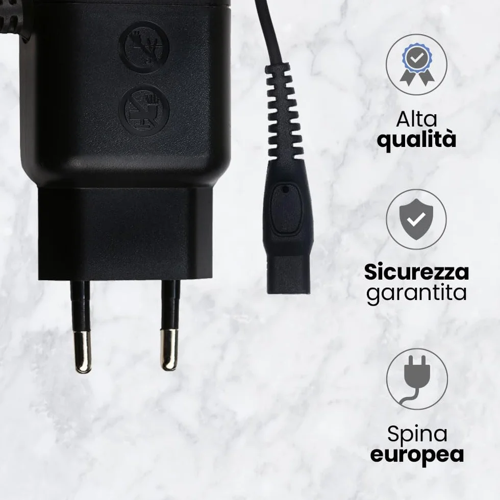 Anakel Home Caricatore compatibile Philips OneBlade 15V 5.4W 350mAh Nero