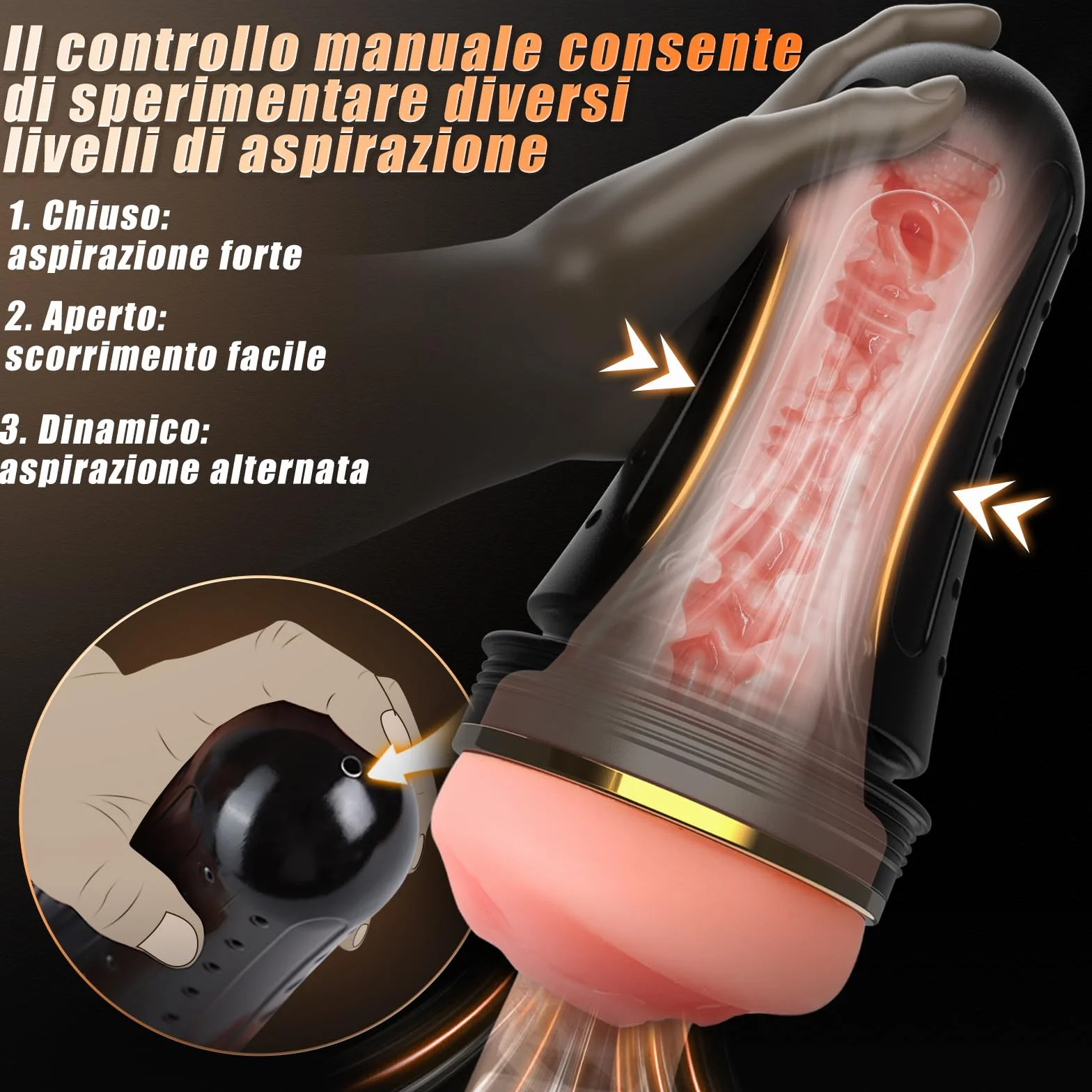 VIJISA Masturbatore Uomo Realista XXL – Sex Toy Morbido con Texture 3D e Rilievi Interni