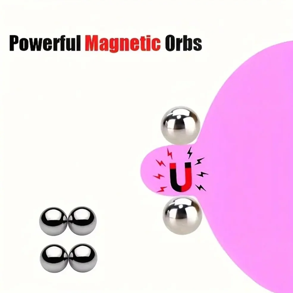 2 set di potenti palline magnetiche in acciaio con forte aspirazione