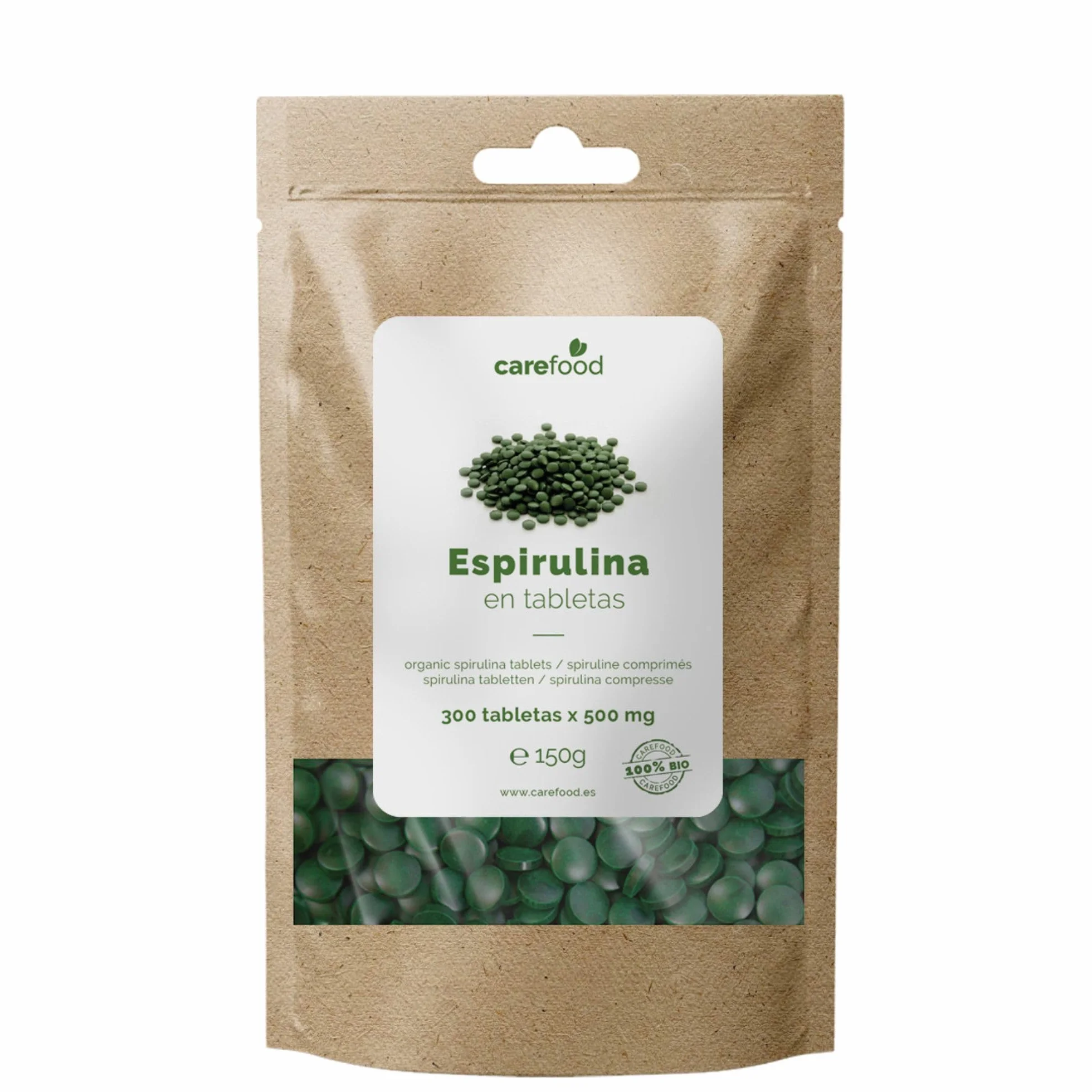 Spirulina Ecologica 300 Compresse Superfood 100% Bio Vegano 150 g