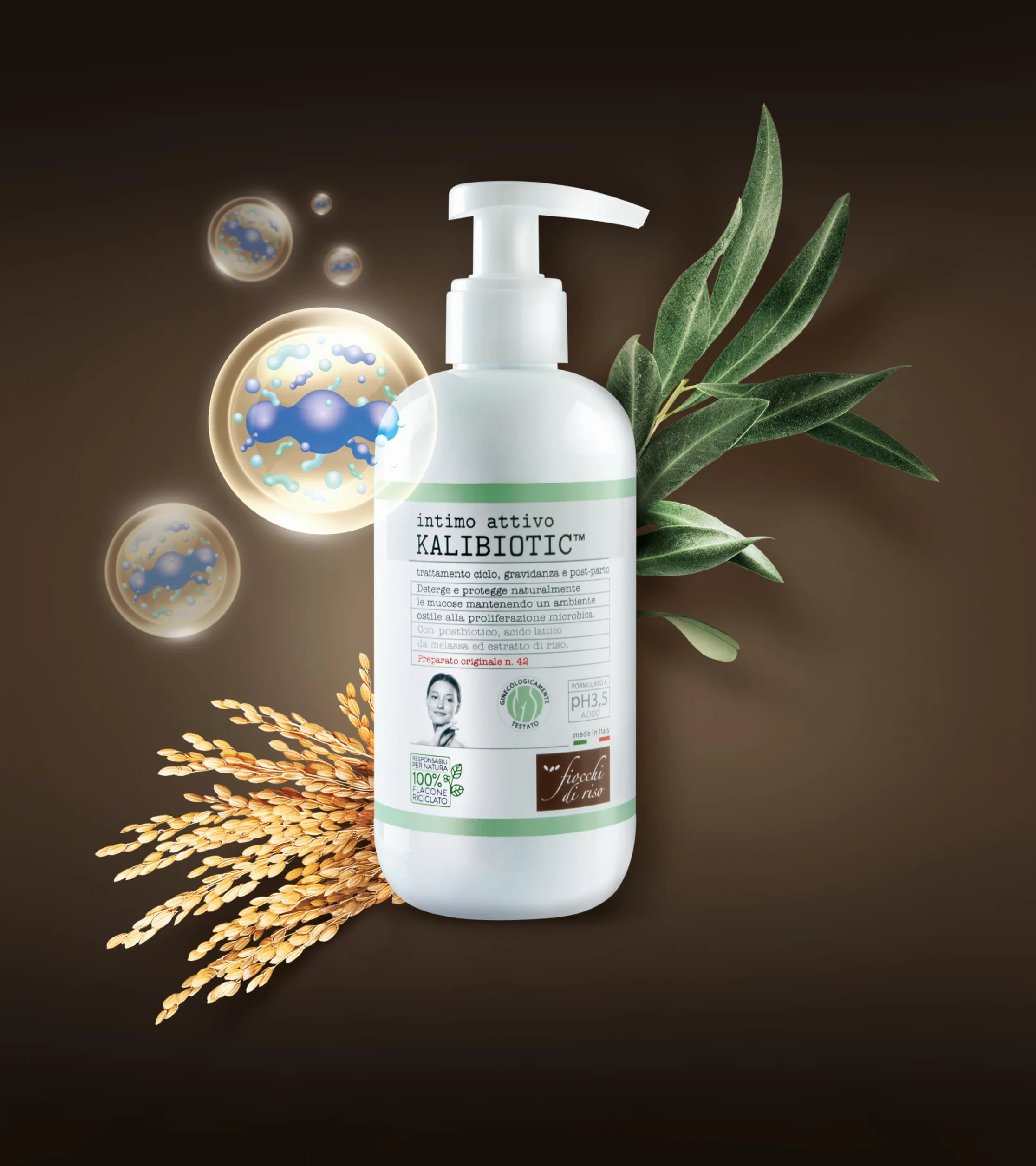 Fiocchi di Riso KALIBIOTIC™ 240ml Igiene Intima Deterge e Protegge