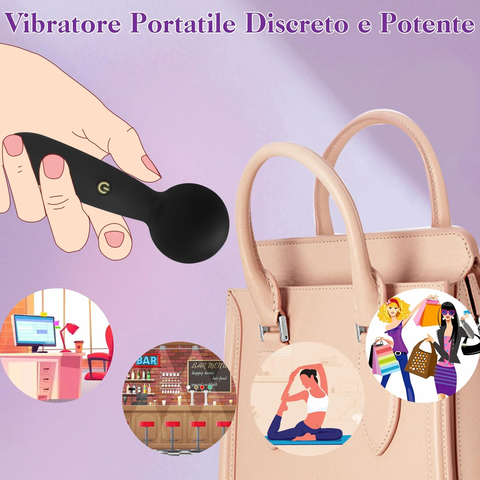 Vibratoreper Donna Professionale Vibratore Piccolo 10 Modalità di Vibrazione Sexytoysys Donna Coppia Vibratoreper Donna Punto g Squirting Vibratoriper Donne Sex Toys Stimolatore Clitoride (Nero)