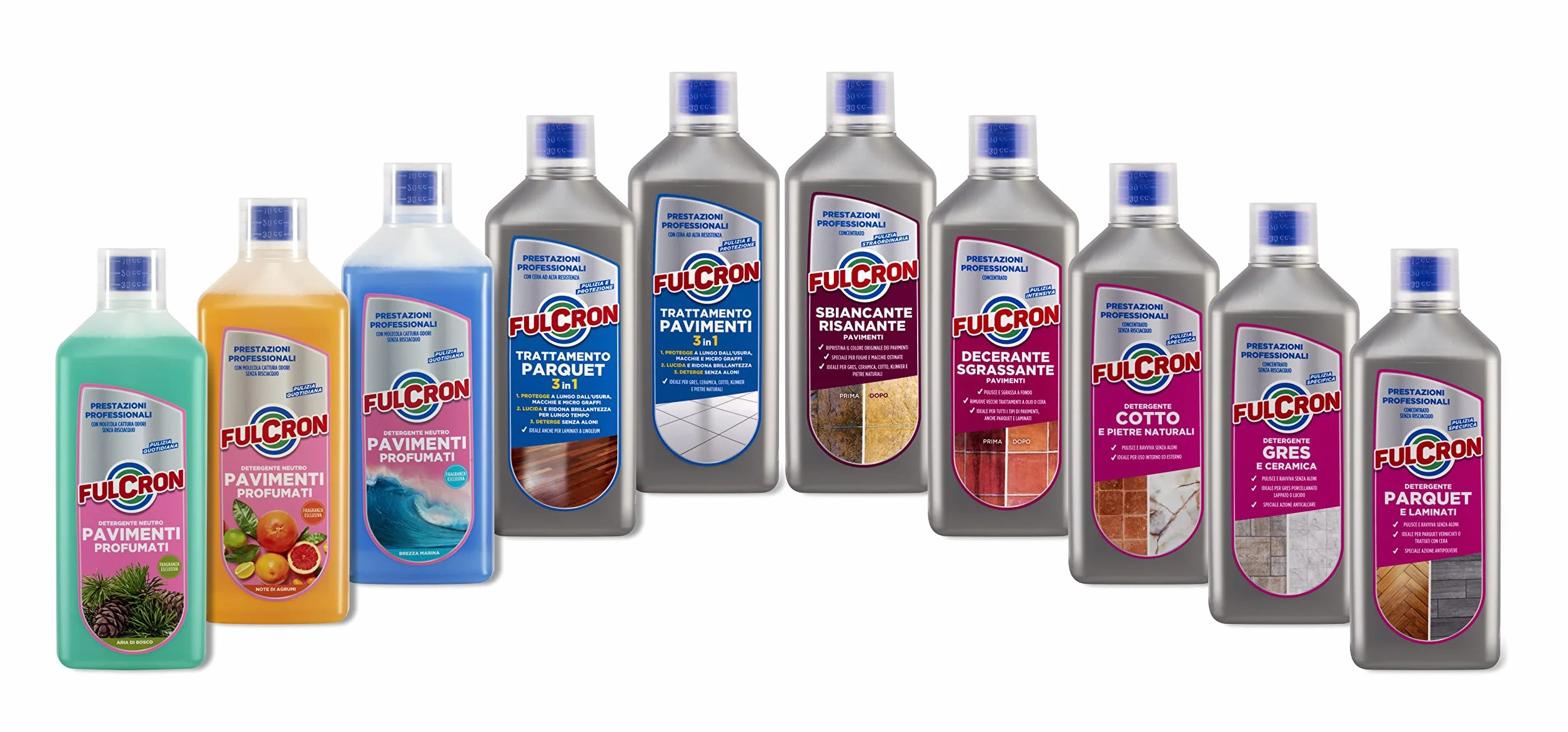 FULCRON Trattamento Parquet 3in1 1L - Protegge, Lucida e Deterge Pavimenti Laminati e Linoleum
