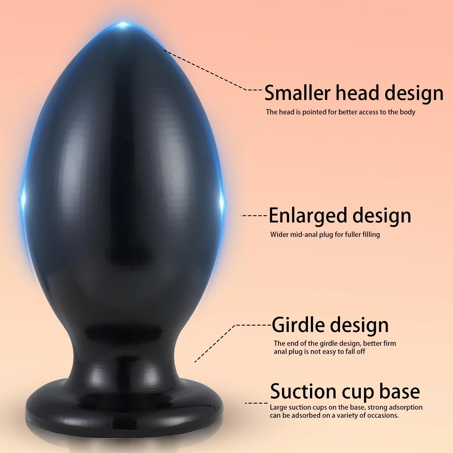 BDSMYOU Plug Anale Extra Large XXL Sex Toys,Dildo Anale Anal Plug Analesex Toy Dilatatore Ano per Donna Uomo,Toys Sessuali per Donna,Sexytoysys Uomo Coppia (M)