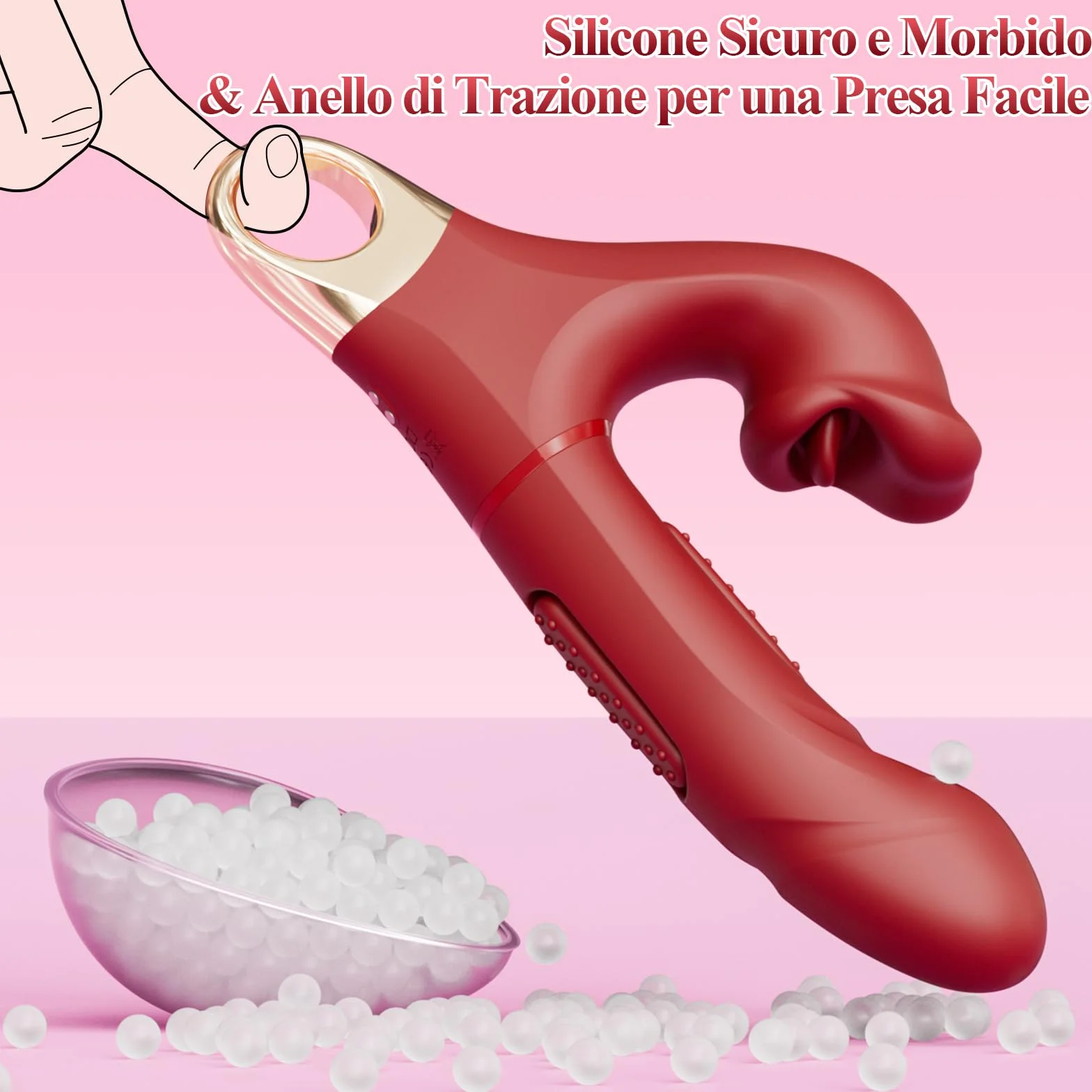 Vibratoreper Donna Professionale Sex Toys Coppia - Dildo Vibratore Clitoride e Punto G Sexytoysys Donna con Forti Modalità di Schiaffi, Morsi e Vibrazioni, Vibratori Rabbit Toys Sessuali per Donne