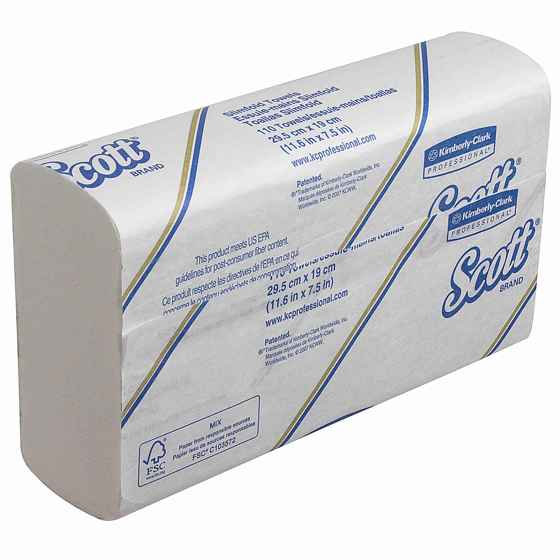 Scott Slimfold Asciugamani Intercalati 1 Velo, Tecnologia Airflex, 16x110 Fogli (1760 Totali)