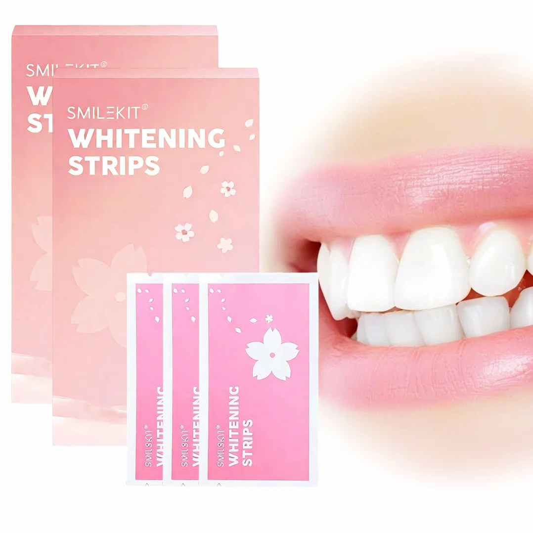 14pcs Sbiancante Denti Strisce Sbiancanti Denti, Elimina Macchie di Caffè, Vino e Tabacco