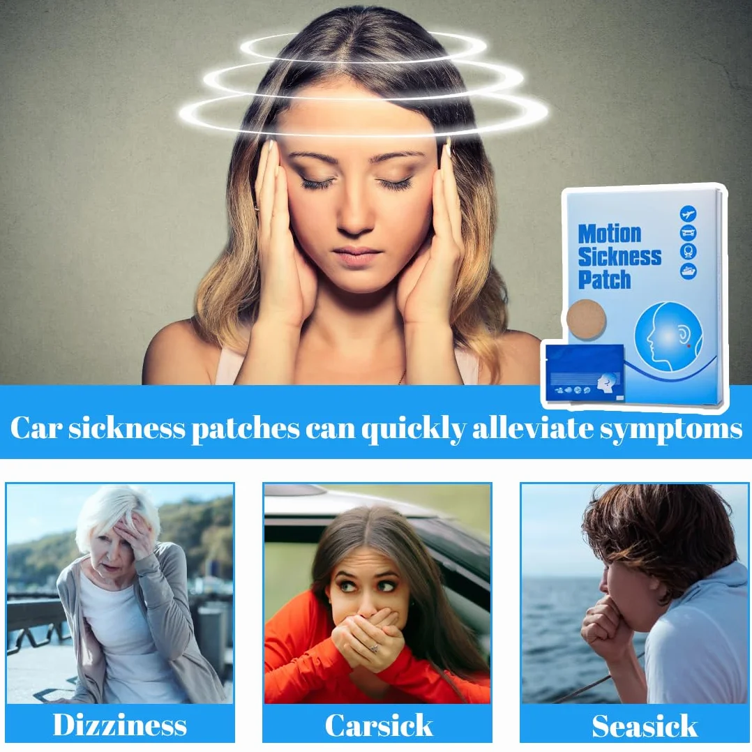 GXGM 72 pcs Patch per cinetosi, anti nausea per malattia marina, alleviare vomito, nausea, vertigini derivati da viaggi di auto, navi, aeroplani, azione rapida e nessun effetto collaterale