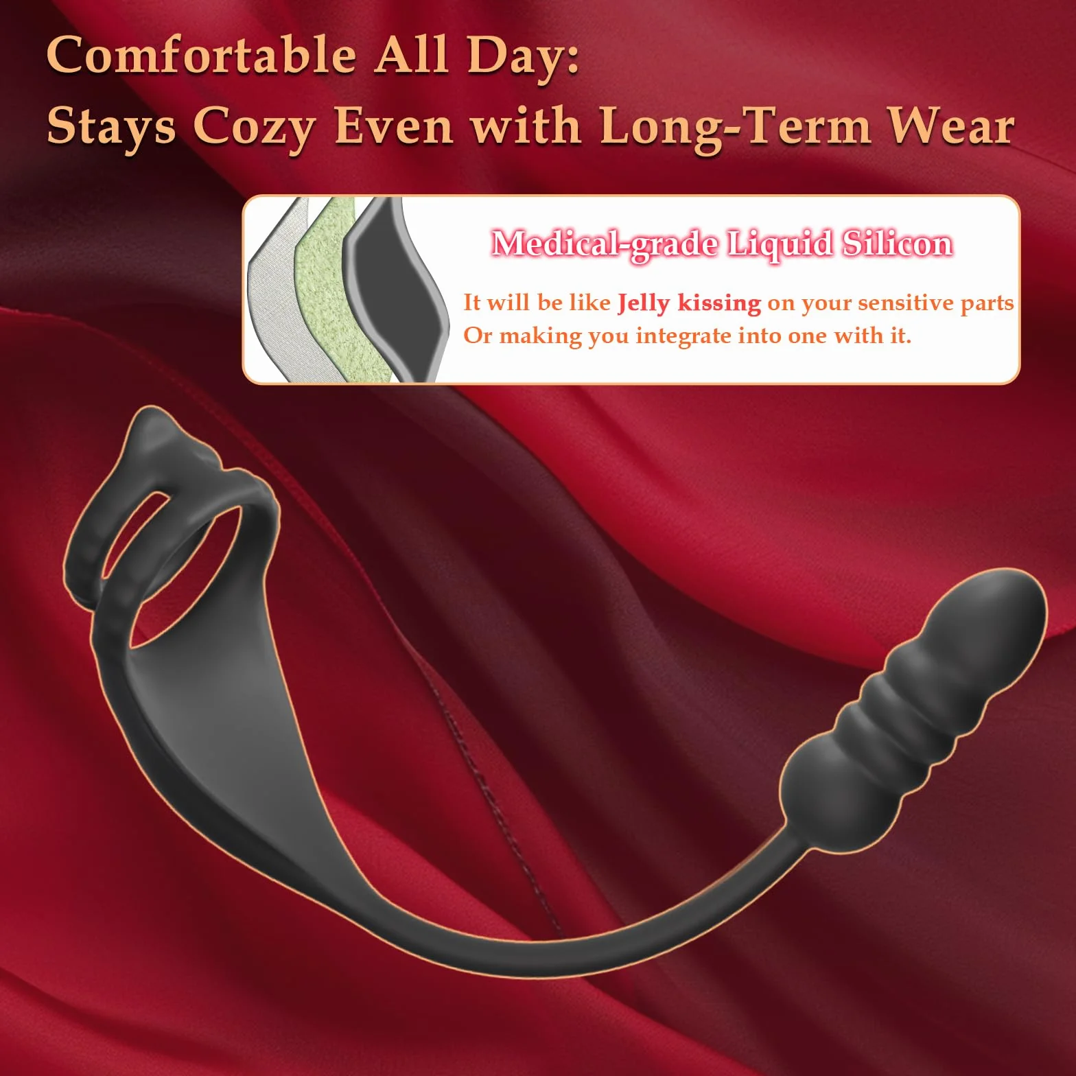 Thrusting Massaggiatori Prostata con Anelli per Uomo e Coppia, Vibratore Sex Toys per Stimolare il Anali Uomo, Medical Silicone Penis Ring con 9+9 Modalità, Morbido ed Elastico, Durevole (YDL-013)