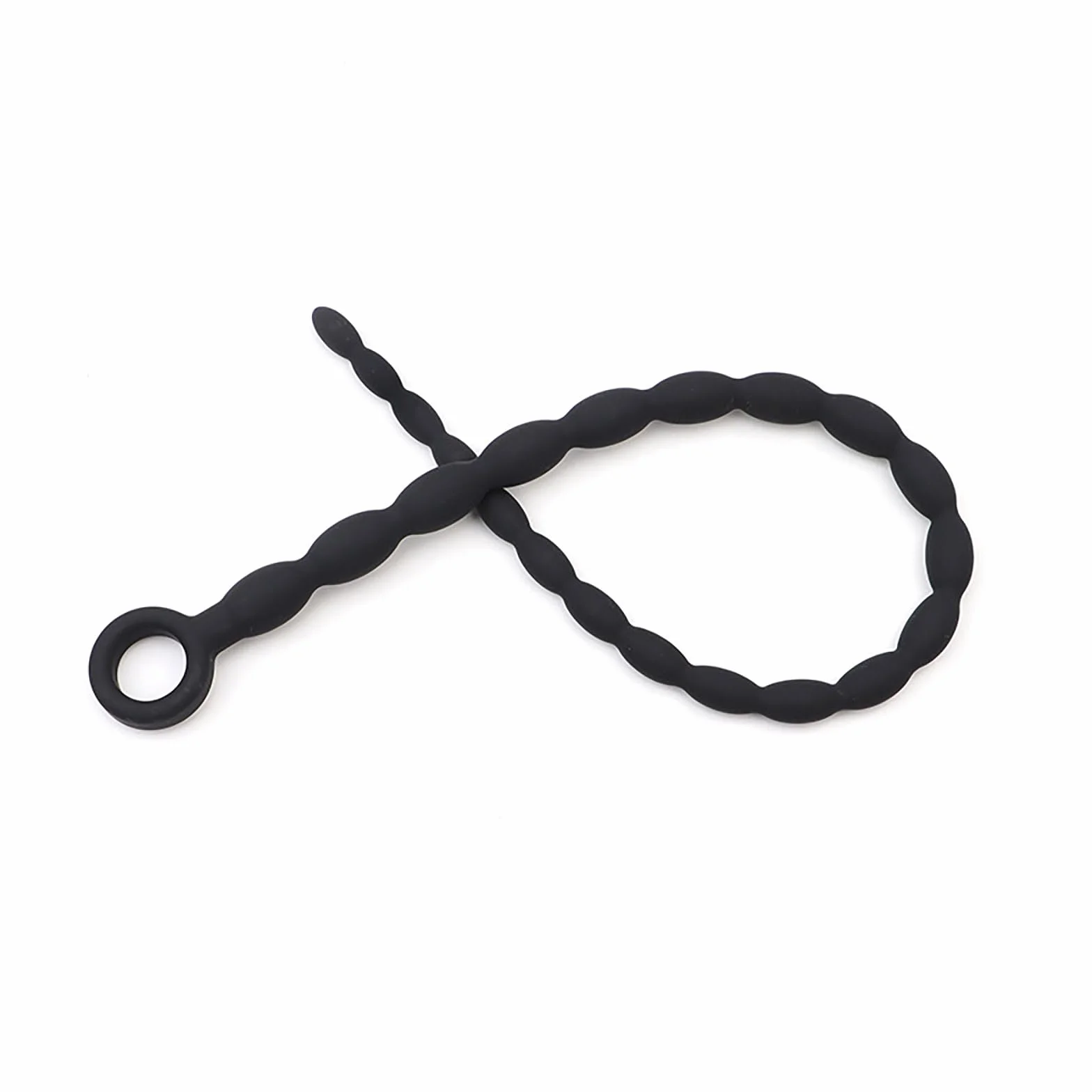Dilatatori per Uomo Perline in Silicone Extra Lungo Plug per il Pene con Anello Glande Catetere Uretra Uomo SM Masturbatore per Massaggio Prostatico (L)