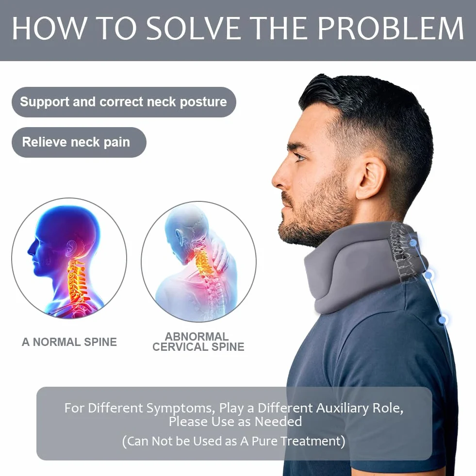 ACWOO Collare Cervicale Morbido Ortopedico per Dolore al Collo, Supporto Cervicale (L)