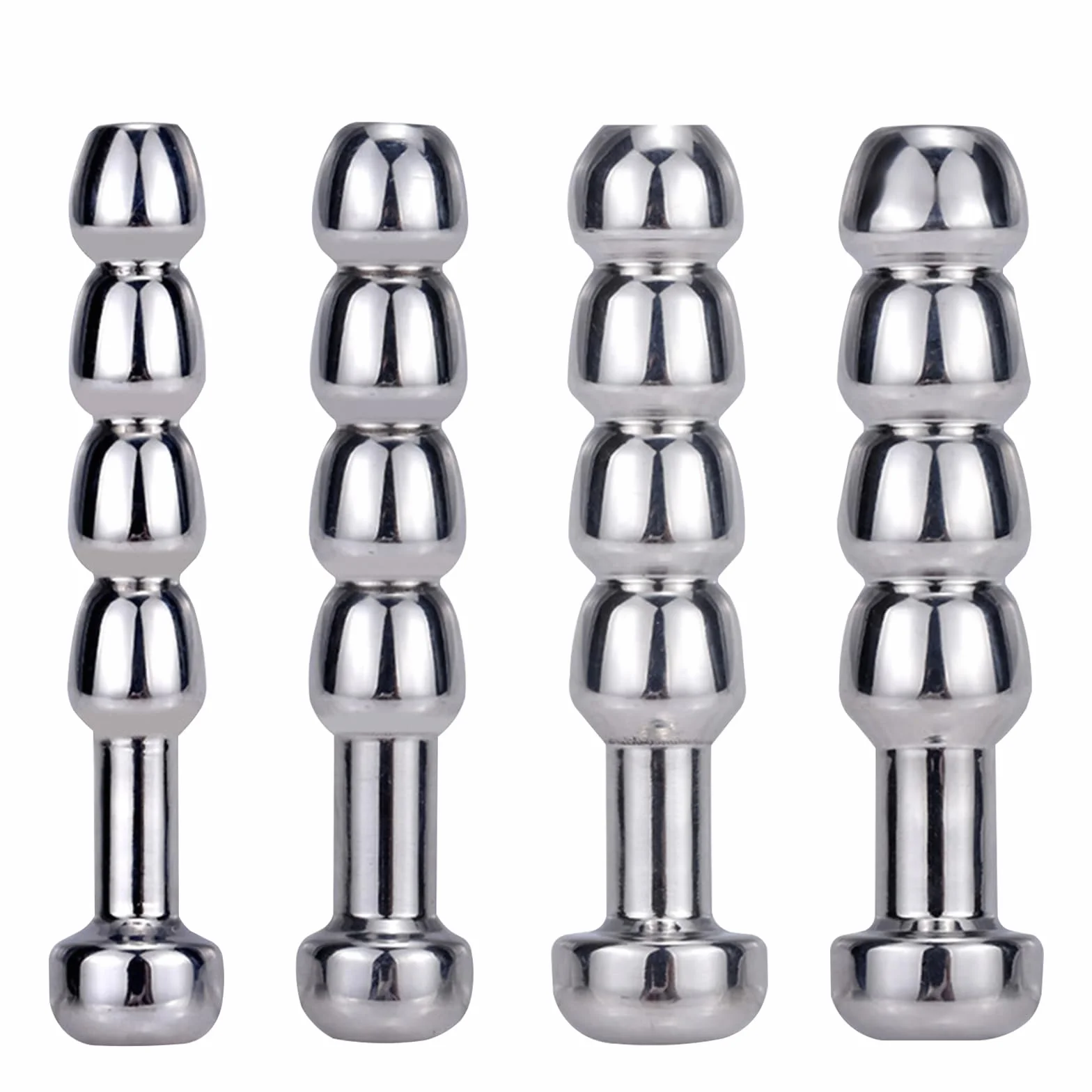 Set di Dilatatori Uretrali in Acciaio Inox, Pene Plug Perle per Massaggio Uretrale, Sonde Uretrali per Uomini (8mm-11mm)