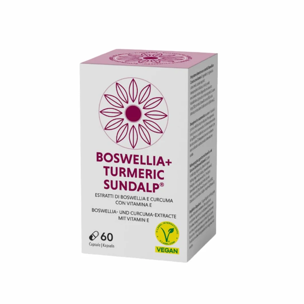 SUNDALP Boswellia + Turmeric Integratore Articolazioni e Dolori Muscolari 60 Capsule