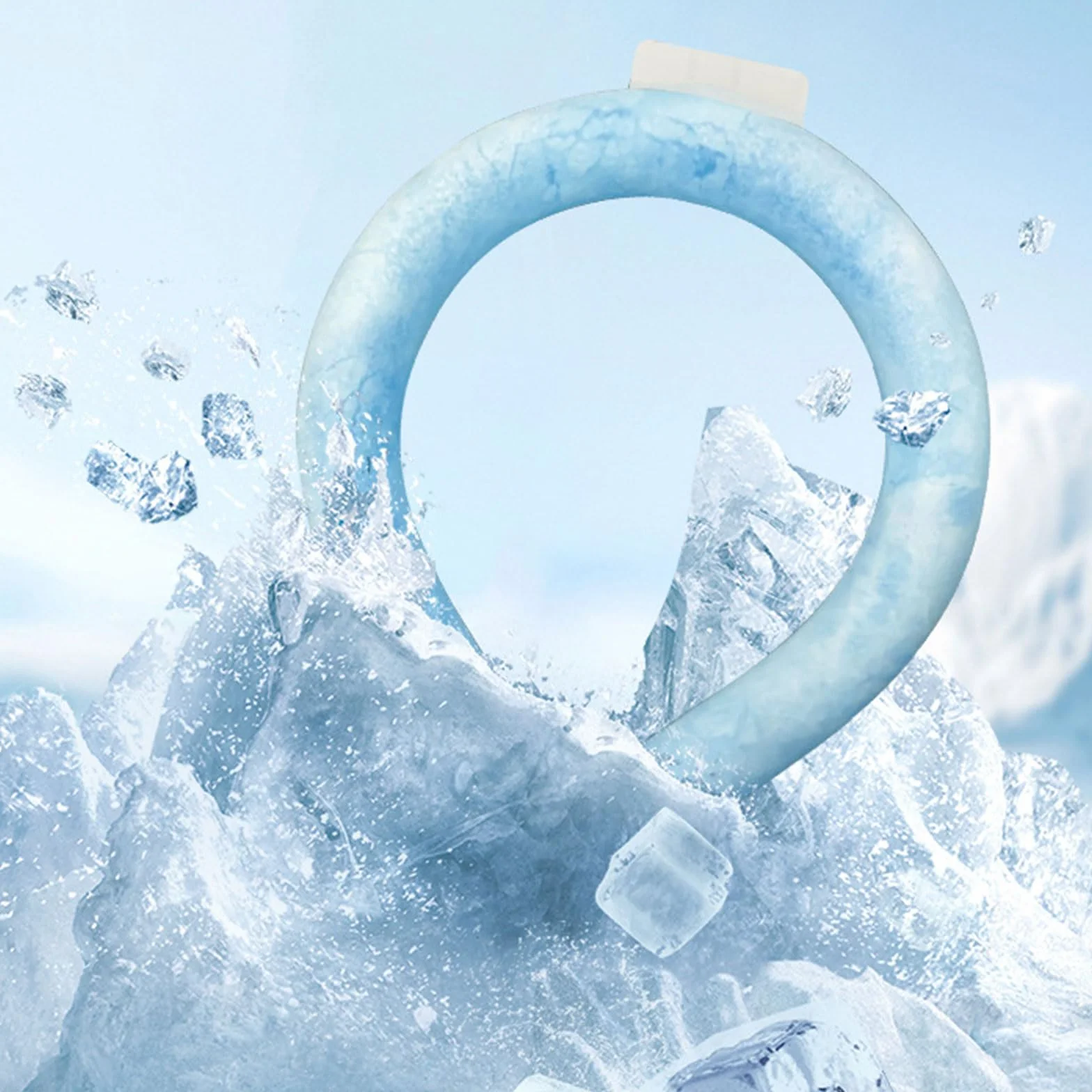 Tubo di Raffreddamento del Collo,Tubo di Ghiaccio del Collo Fisico 18°C Dispositivo di Raffreddamento, Reusable Cooling Ring, Raffreddatore Veloce