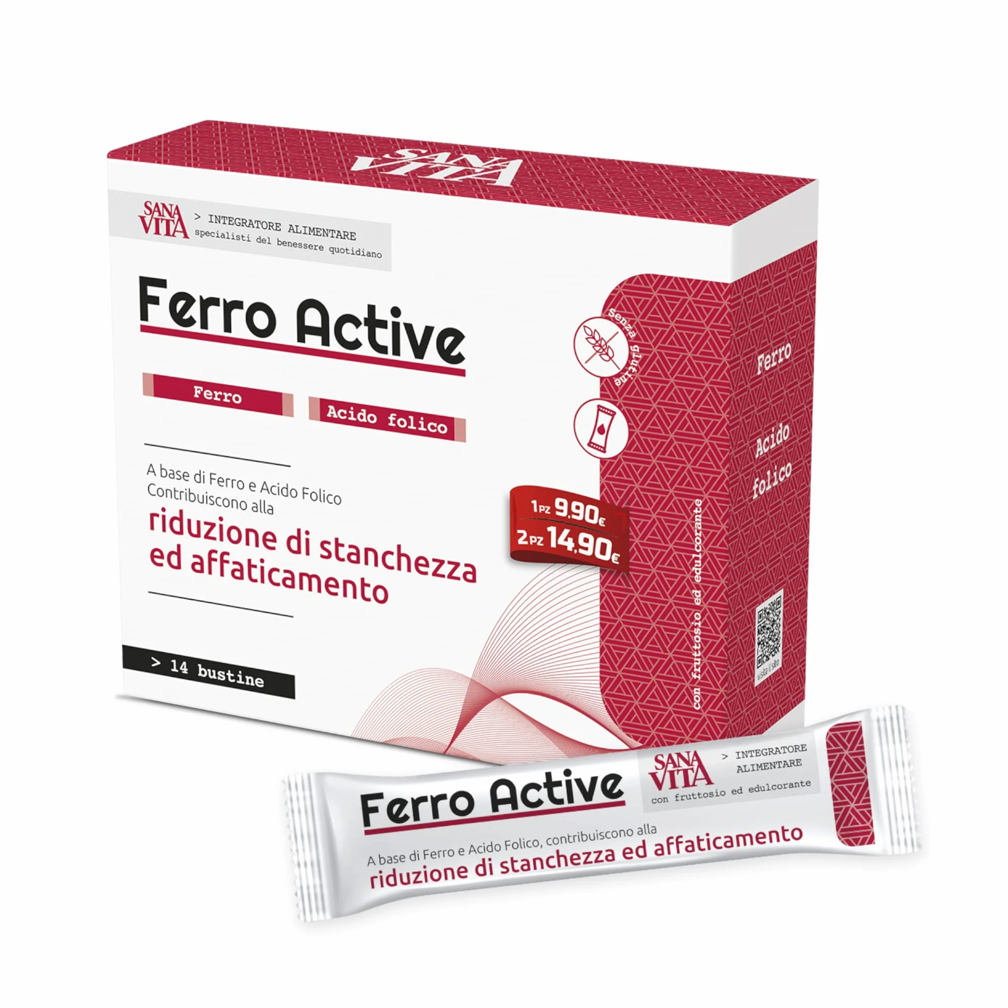 Sanavita Ferro Active - 140 ml, 14 bustine