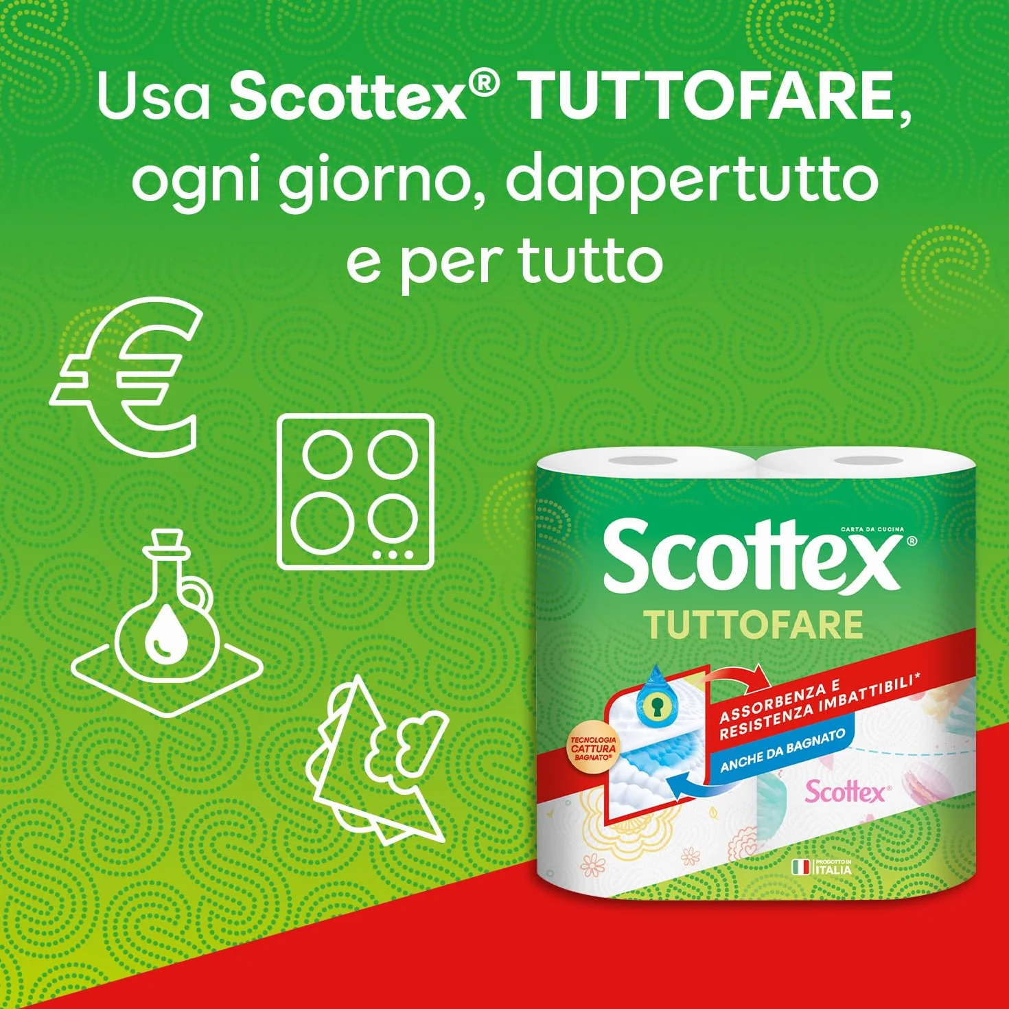 Scottex Carta Da Cucina Tutto Fare Ultra Assorbente 24 Maxi Rotoli FSC