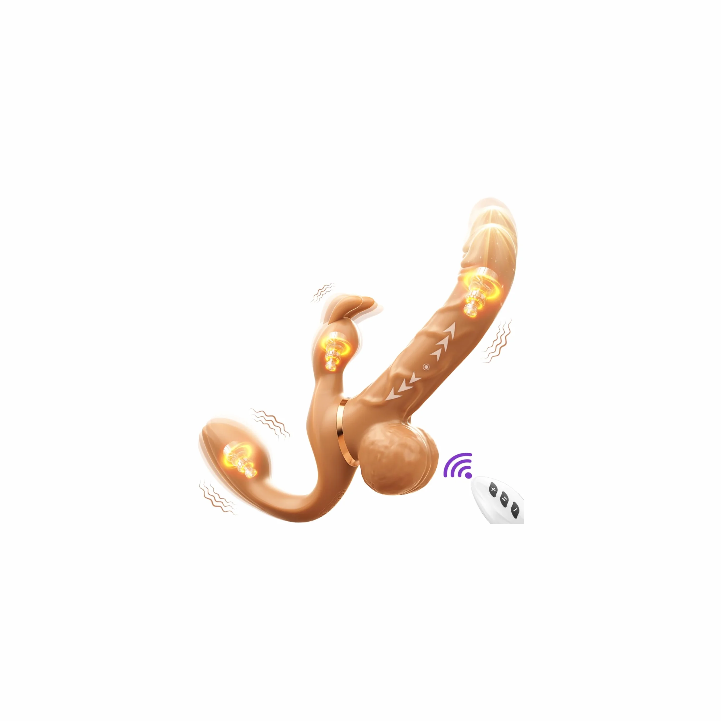 Sex Toys Vibratoreper Donna Professionale Clitoride - Strapon Dildo Anale Stimolatore Clitoride Femminile con Spinta e Vibrazione Pene Vibratore Realistico Sexy Toys Sessuali per Donna Coppie Lesbiche