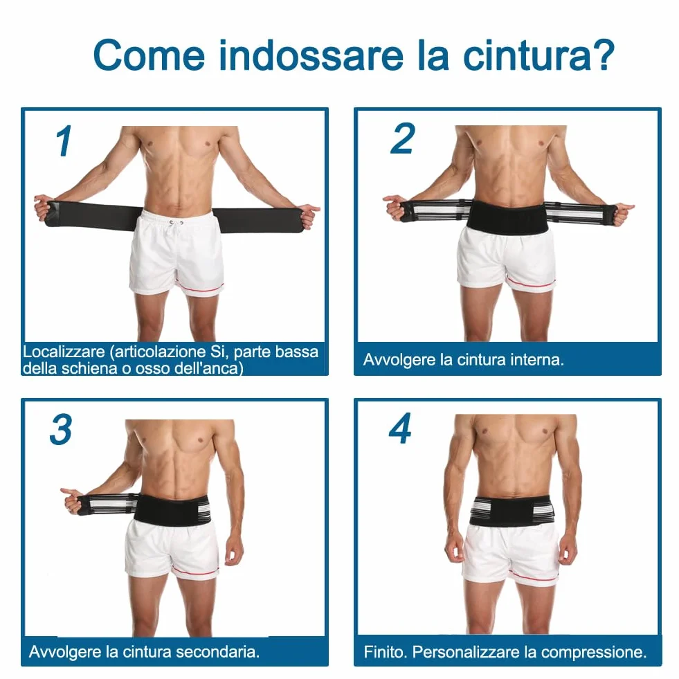 Paskyee Cintura per sciatica per alleviare il mal di schiena e la sciatica, fascia di supporto sacroiliaco per l'anca per uomini e donne - sollievo dal dolore sciatico, lombare, articolare e pelvico